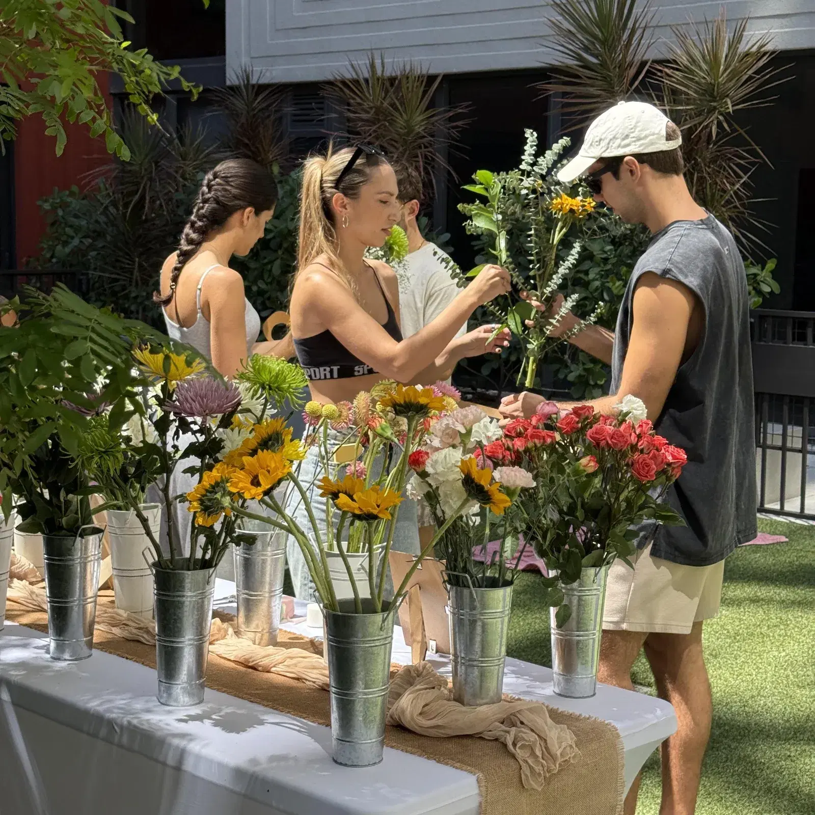 Community flower planting
